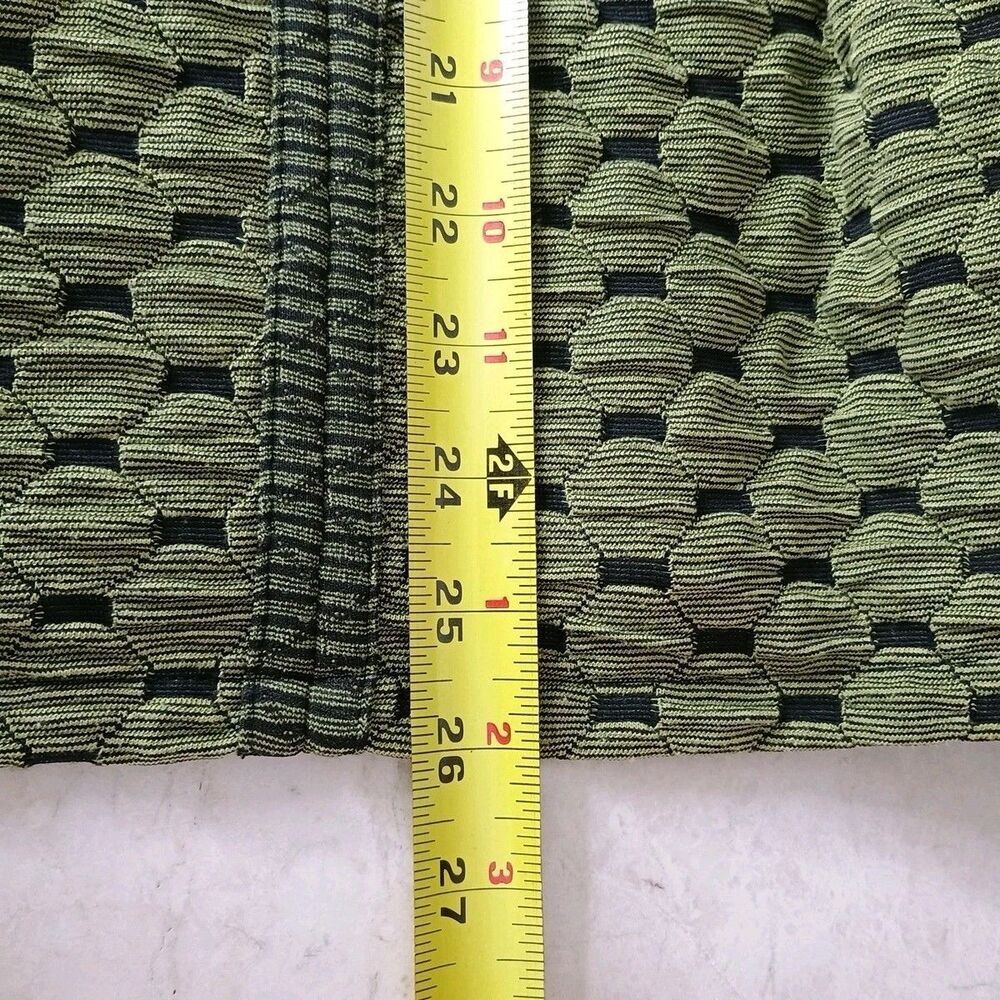 Habitat Top Womens Sz XL Green Black Geometric Textured Stretchy Casual - Picture 7 of 10